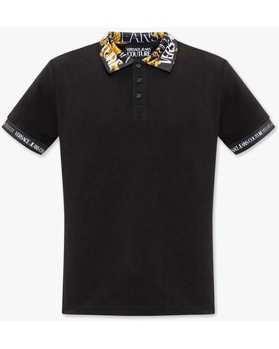 Versace Cotton Polo Shirt - Black