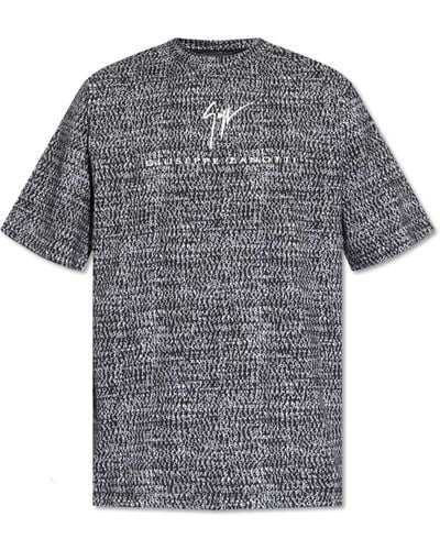 Giuseppe Zanotti T-shirt With Logo, - Grey