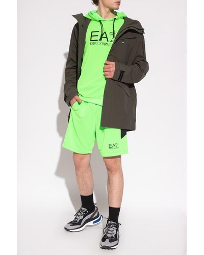 EA7 Shorts With Logo - Green