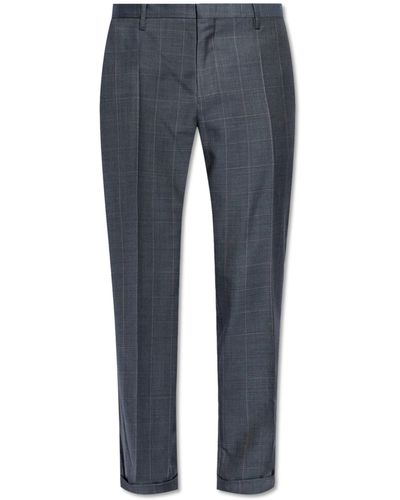 Paul Smith Creased Trousers, - Blue
