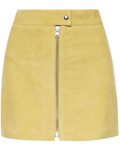 AllSaints ‘Lena’ Suede Skirt - Yellow