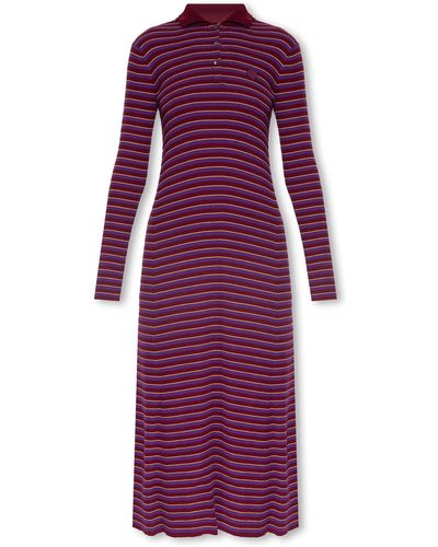 Maison Kitsuné Dress With Logo - Purple