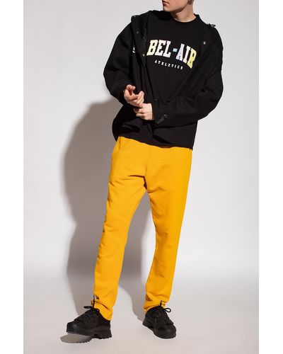 BEL-AIR ATHLETICS Sweatpants With Logo - Yellow