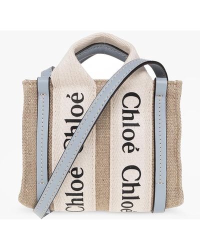 Chloé 'woody Nano' Shoulder Bag - White