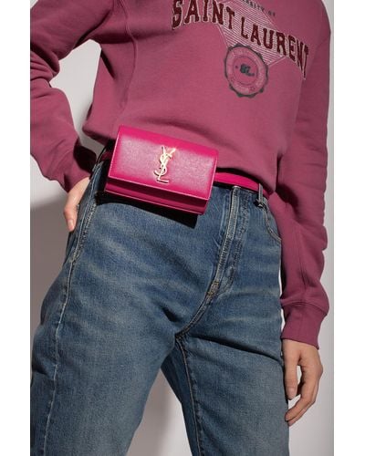 Saint Laurent 'kate Mini' Belt Bag - Pink