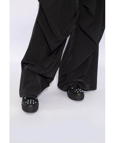 Converse 'chuck 70 De Luxe Heel Platform Studded' Heeled Boots, - Black