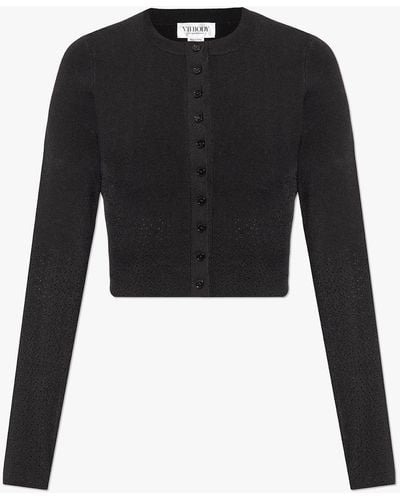 Victoria Beckham Perforated Cardigan - Black