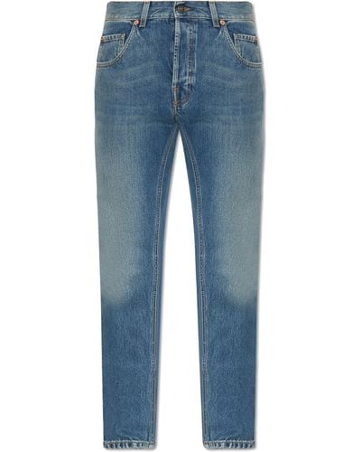 Gucci Jeans With Tapered Legs, - Blue