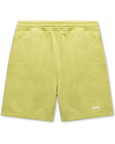 Stussy Shorts With Logo - Yellow