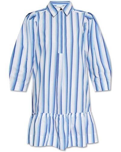 Ganni Striped Dress - Blue