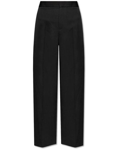 JW Anderson Wool Trousers With Crease, - Black