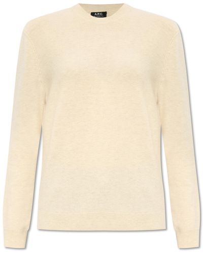 A.P.C. 'philo' Wool Sweater, - Natural