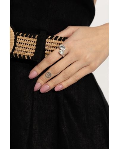 AllSaints Crystal-embellished Ring, - White