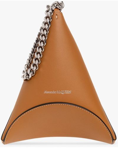 Alexander McQueen 'the Curve Pouch' Handbag - Brown