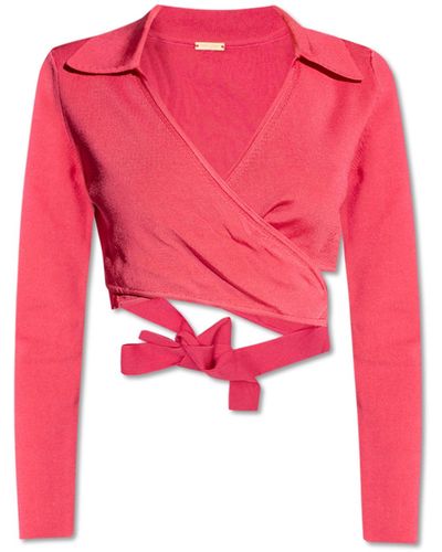 Cult Gaia 'tory' Top With Collar - Pink