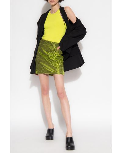 Gestuz ‘Tullagz’ Sequinned Skirt - Green