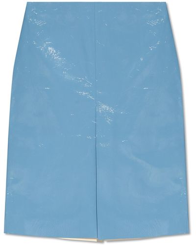 Gucci Patent Leather Skirt, - Blue