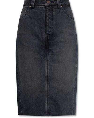 Balenciaga Denim Skirt Shorts - Blue