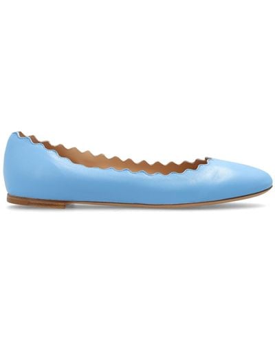 Chloé 'lauren' Leather Ballet Flats, - Blue