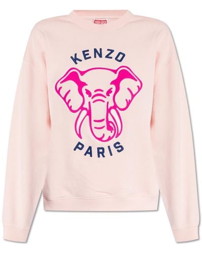 KENZO Sweatshirt With Logo, - Pink