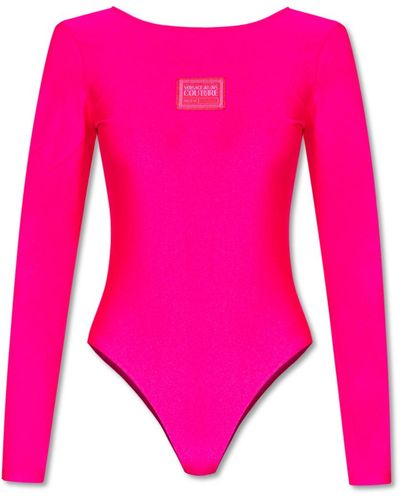 Versace Bodysuit With Logo - Pink