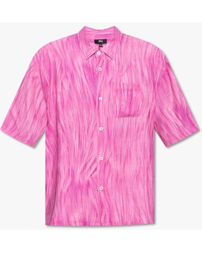Stussy Short-Sleeved Shirt - Pink