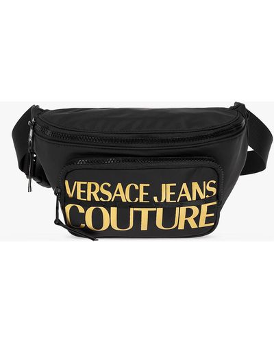 Versace Belt Bag With Logo - Black