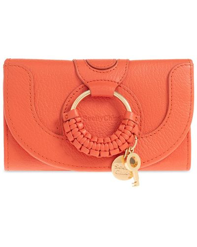 See By Chloé Leather Wallet, - Orange
