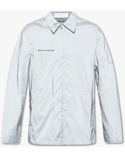 Helmut Lang Reflective Jacket With Logo - Gray