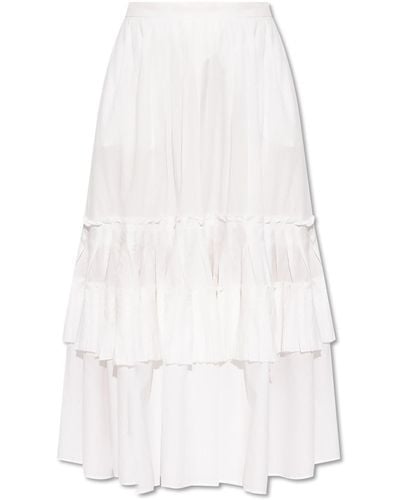 Munthe Ruffled Skirt 'kabakka', - White