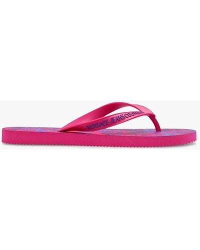 Versace Branded Slides - Pink