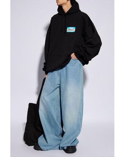 Vetements Jeans With Wide Legs, - Blue