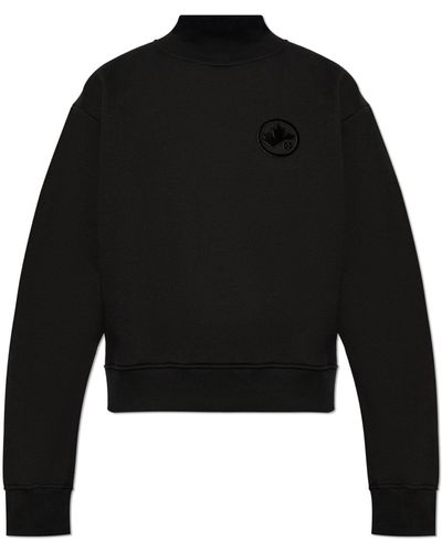 DSquared² Turtleneck Sweatshirt, - Black