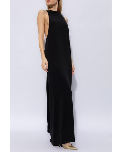 Saint Laurent Dress With Decorative Tie Fastening, - Black