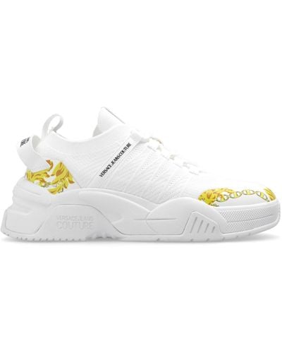 Versace Patterned Sneakers - White