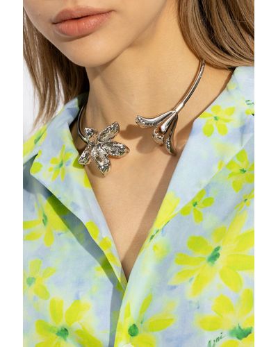 Marni Necklace With Flower Details - White