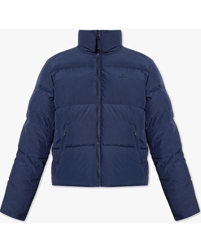 Lacoste Down Jacket With Logo - Blue