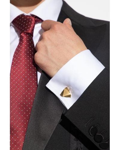 Lanvin Cufflinks With Cut-Outs - Metallic