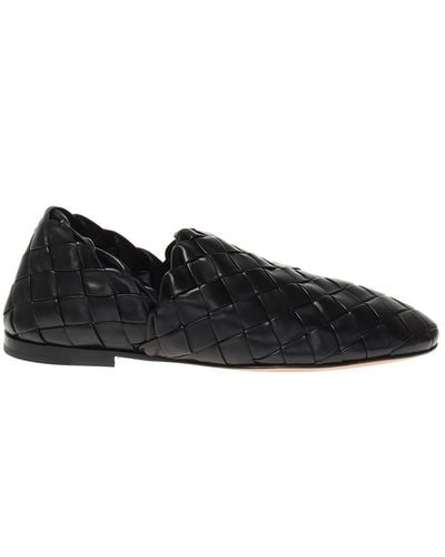 Bottega Veneta Leather Loafers, - Black