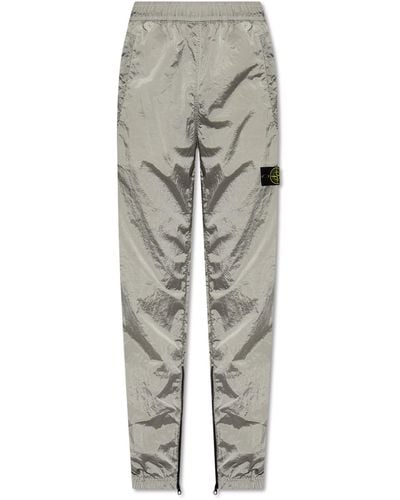 Stone Island Sweatpants With Logo - Grey