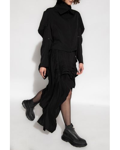 Yohji Yamamoto Asymmetrical Skirt - Black