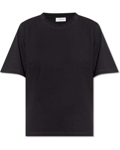 By Malene Birger 'hedil' T-shirt In Organic Cotton, - Black