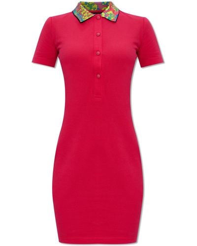 Versace Jeans Couture Polo Dress, - Red