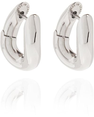 Balenciaga 'loop Xxs' Earrings, - Metallic