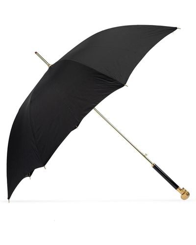 Alexander McQueen Umbrella With Decorative Handle, - Black