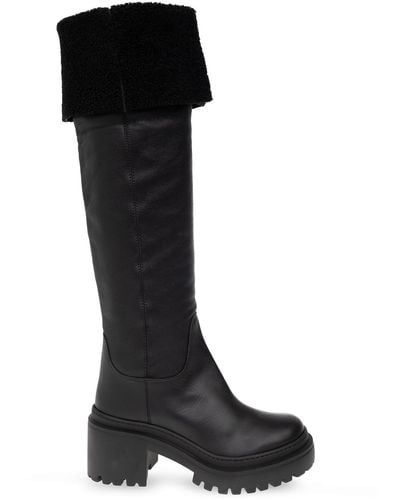Giuseppe Zanotti ‘Iwona’ Leather Heeled Boots - Black