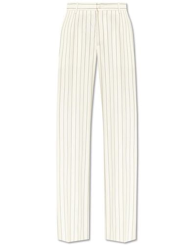 Dolce & Gabbana Striped Trousers, - White