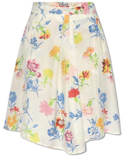 KENZO Floral Skirt, - White