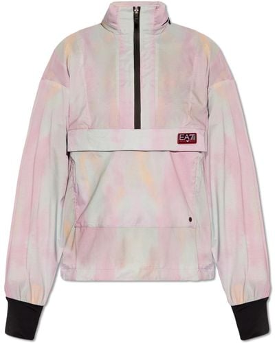 EA7 Tie-Dye Effect Sweatshirt - Pink