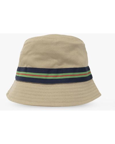 Lacoste Bucket Hat With Logo - Natural